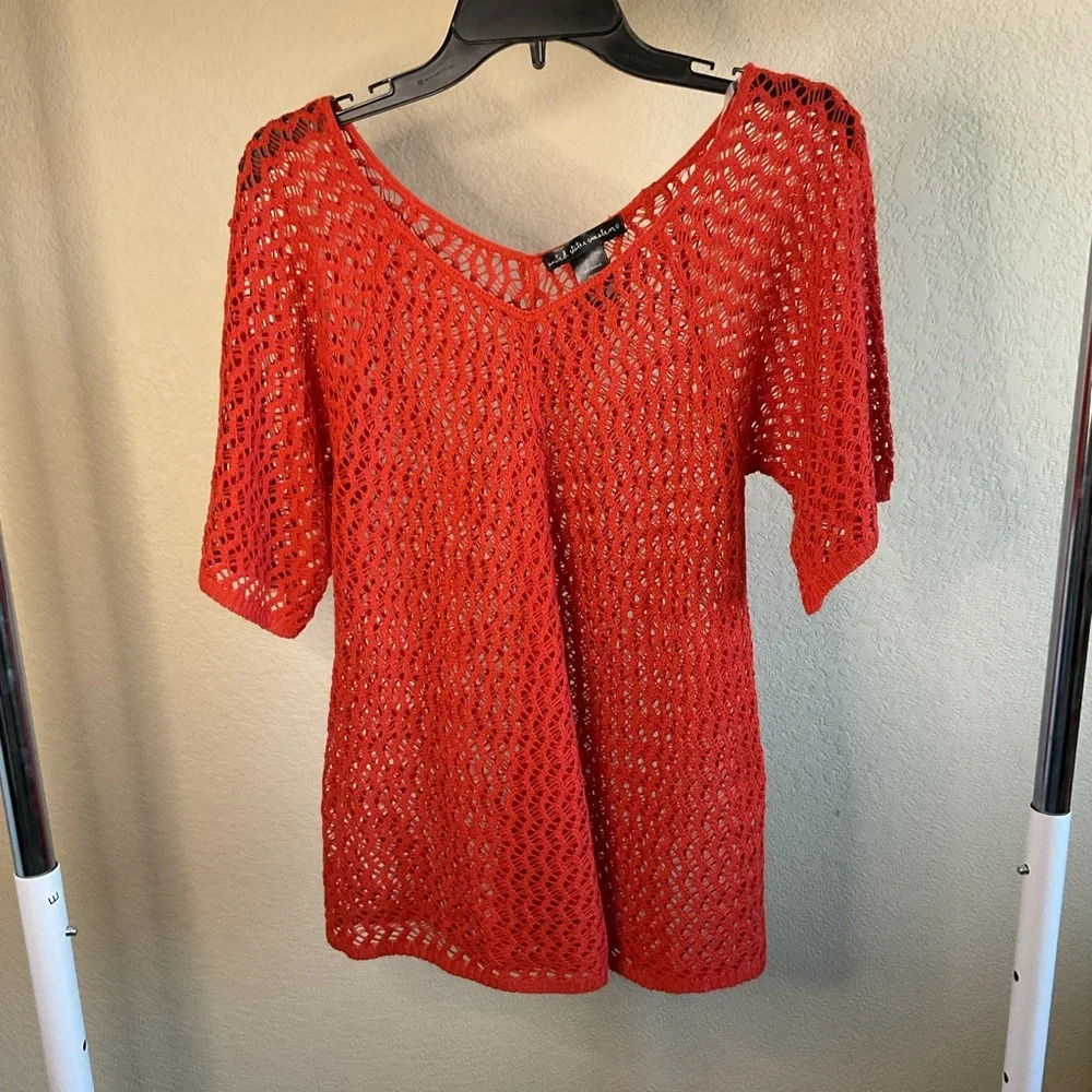 United States Sweaters Womens Crochet Knit‎ Coverup Top Size Small